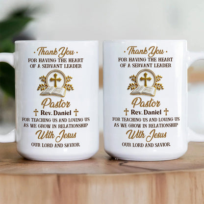 Pastor Thank You, Gift For Pastor | Personalized Ceramic Coffee Mug