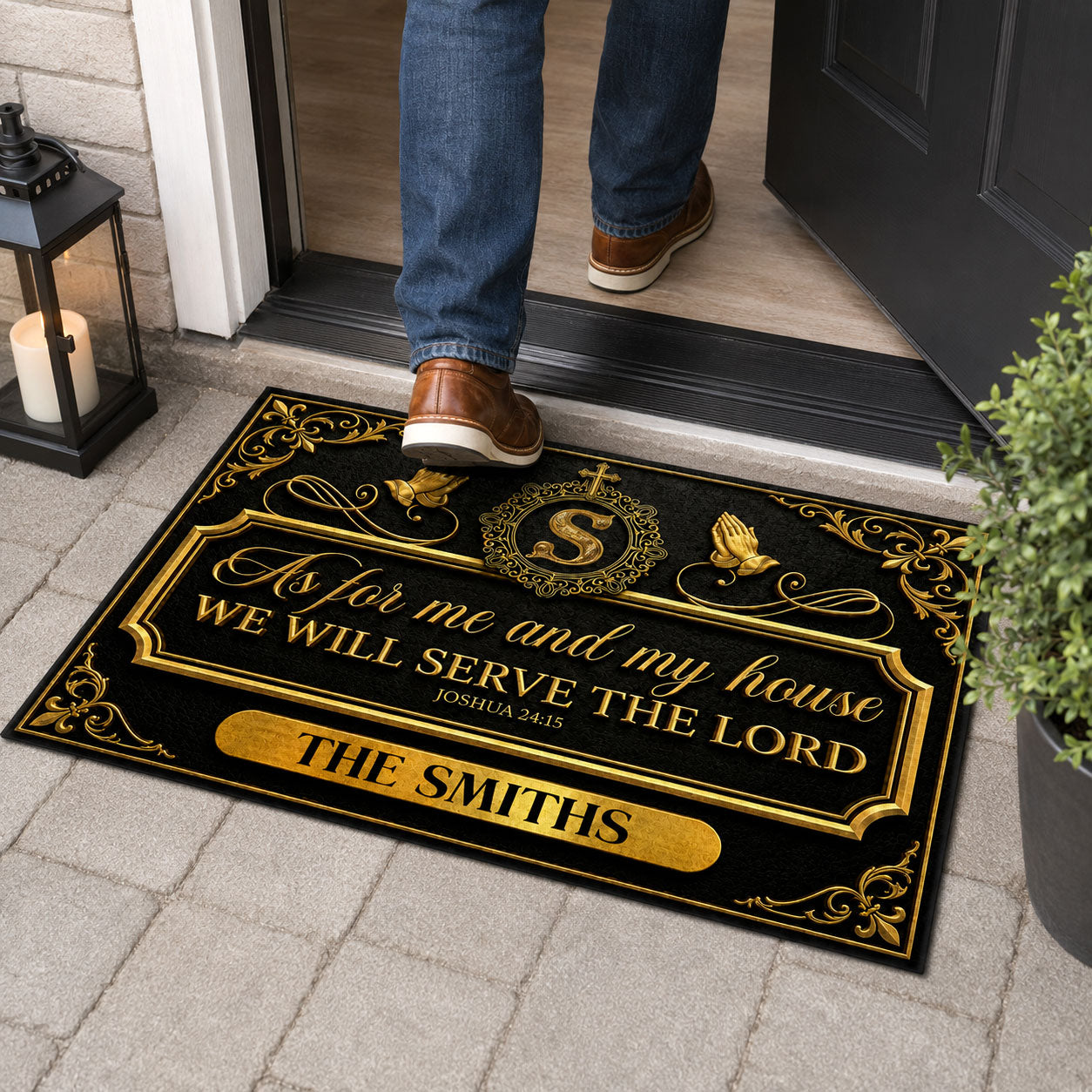 Faith Over Our Home, Christian Gift For Family | Personalized Doormat