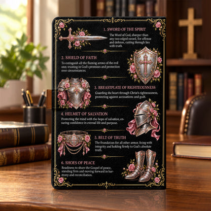 Put On The Full Armor Of God, Gift For Daughter | Personalized Leather Notebook & Pen Set