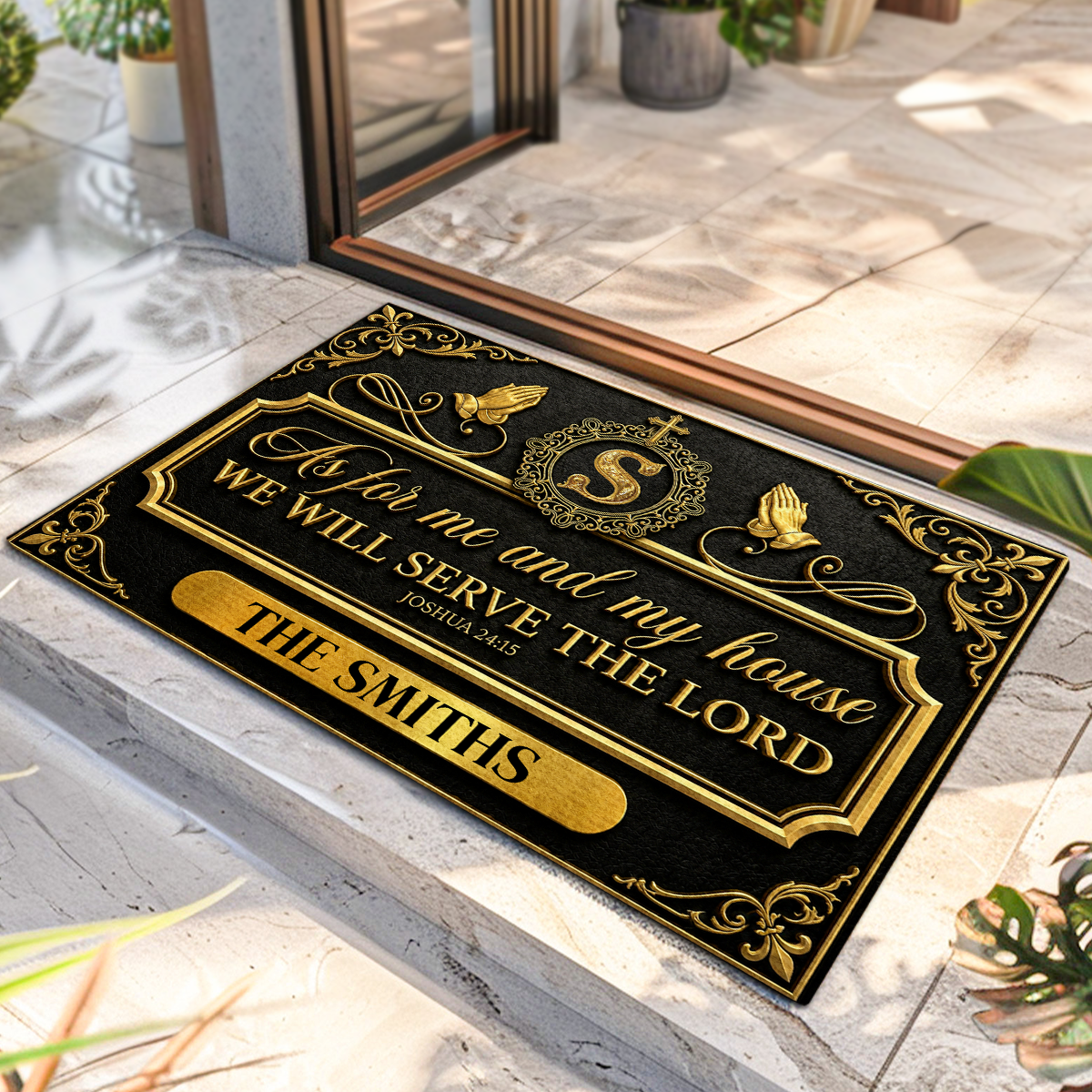 Faith Over Our Home, Christian Gift For Family | Personalized Doormat