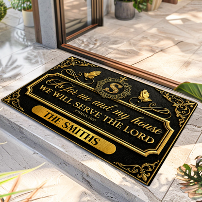 Faith Over Our Home, Christian Gift For Family | Personalized Doormat