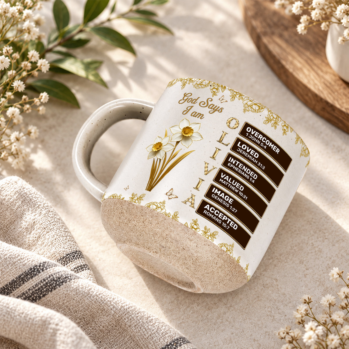 God Says You Are, Gift For Women | Personalized Pottery Mug