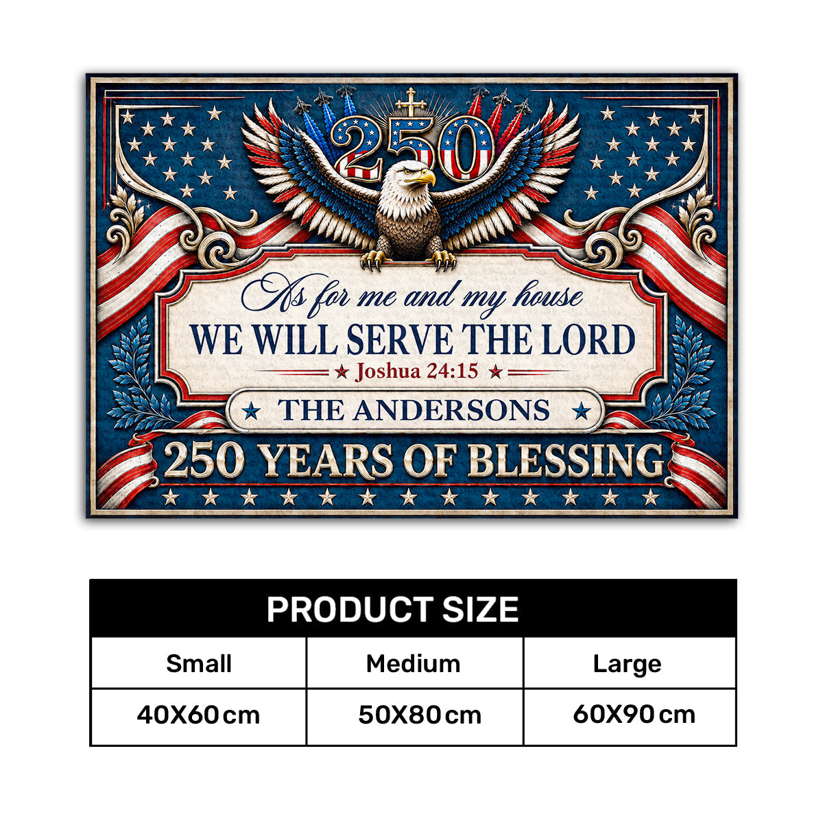As For Me And My House We Will Serve The Lord - Personalized Doormat