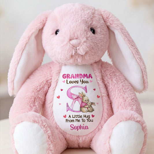 Grandma Loves You, Gift For Granddaughter | Personalized Stuffed Bunny