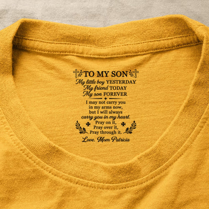 To My Son My Little Boy , Gift For Son | Personalized Shirt With Design Inner Neck