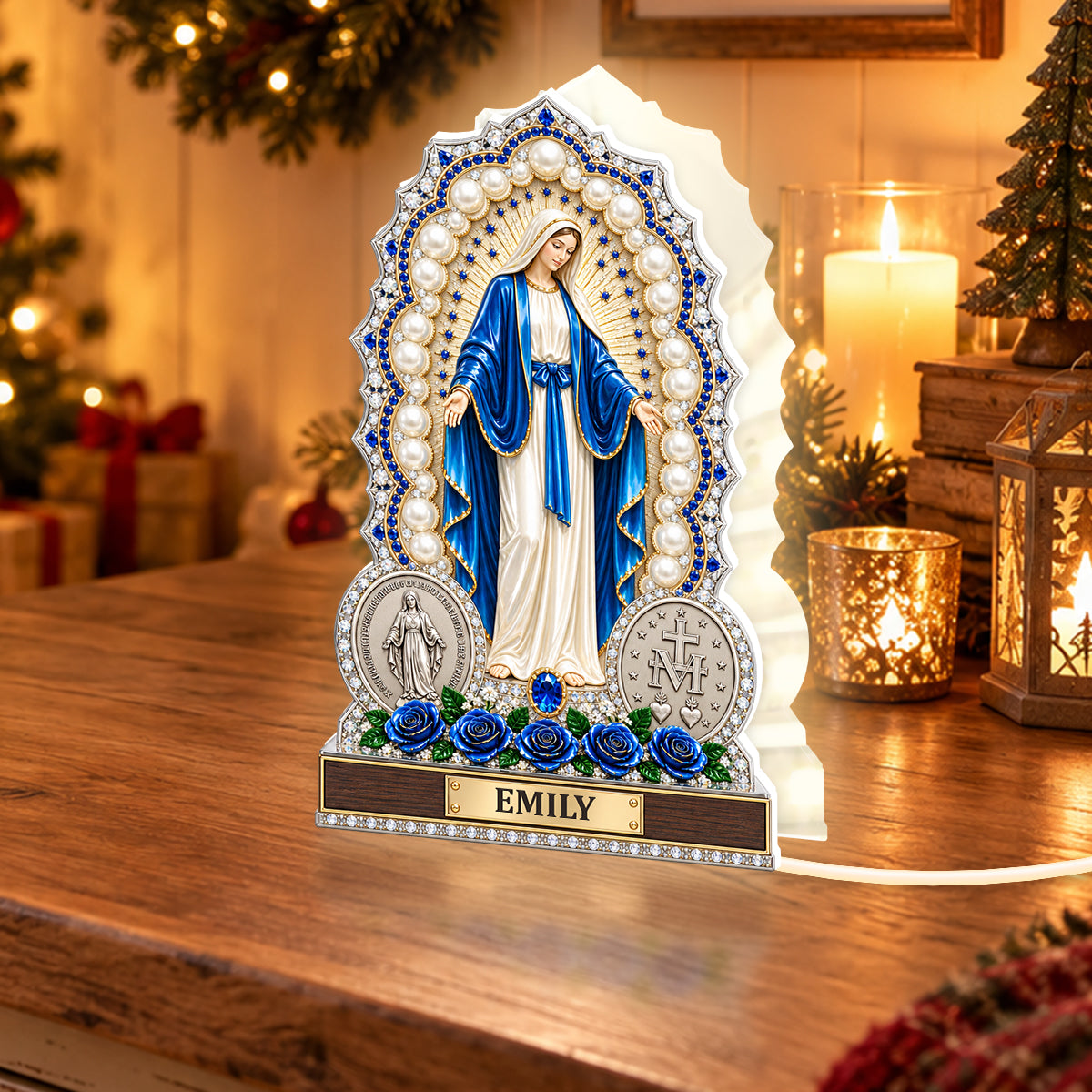Our Lady Of Grace, Christian Gifts For Mom, Daughter, Grandma, Sister, Wife | Personalized Light Box