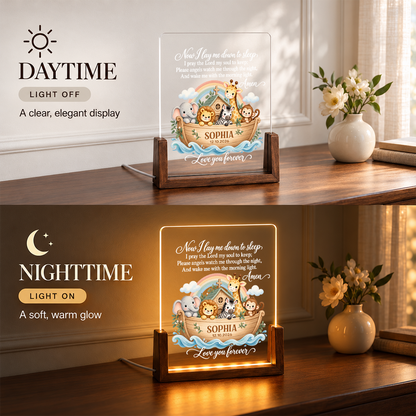 Now I Lay Me Down To Sleep, Gift For Grandkids | Personalized Night Light