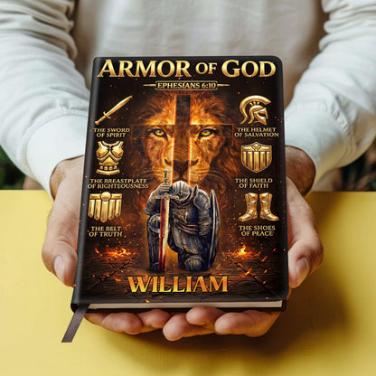 Armor Of God | Personalized Leather Cover Notebook
