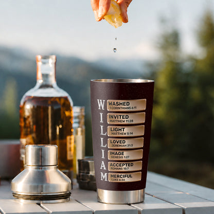 A Man Of God, Gift For Men | Personalized Stainless Steel Tumbler