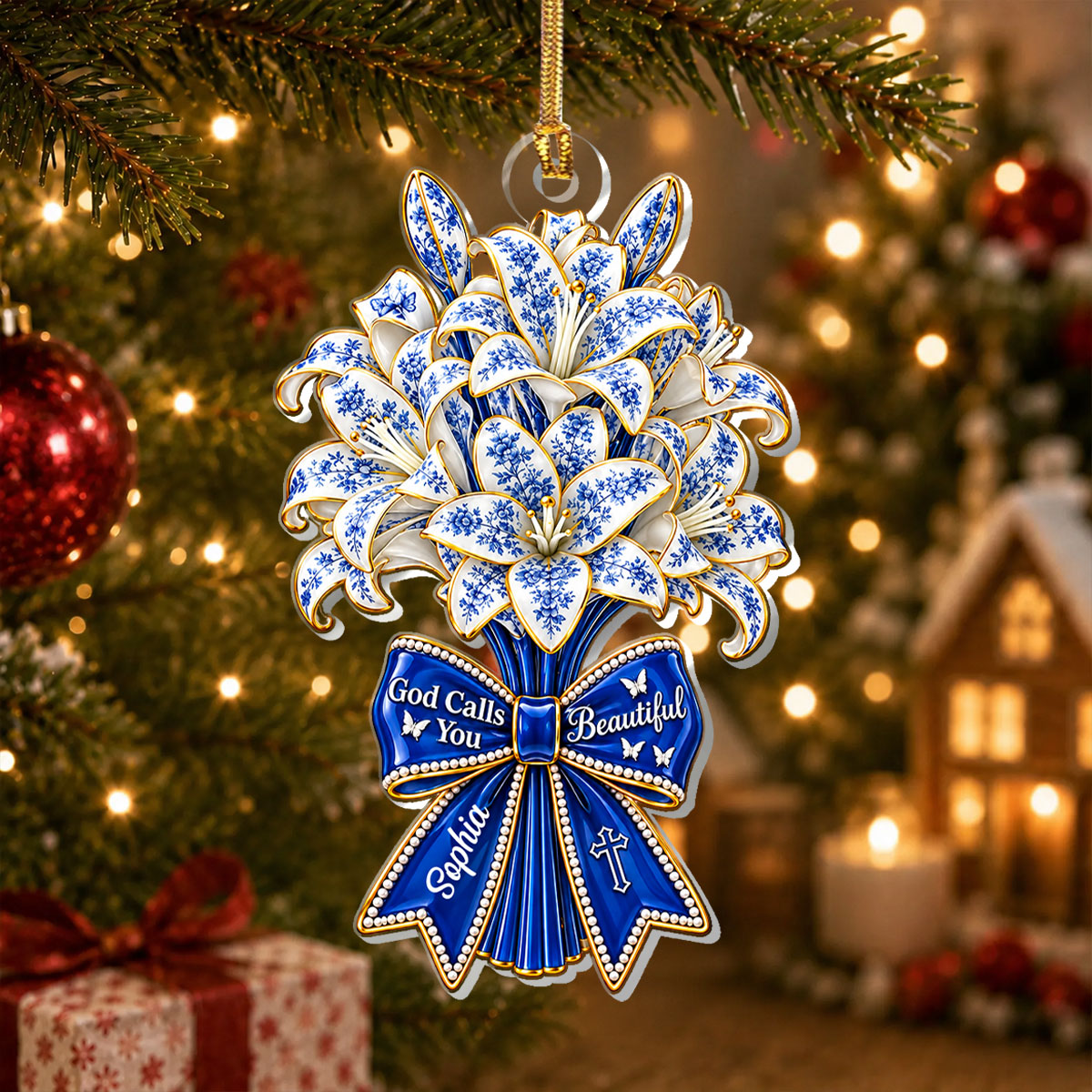 God Calls You Beautiful, Personalized Gift For Women | Personalized 1-Layer Acrylic Ornament