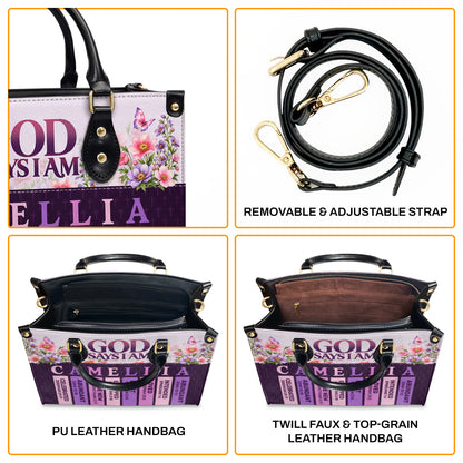 God Says I Am, Gift For Women | Personalized Leather Handbag