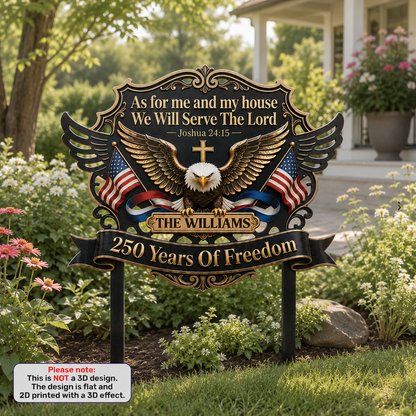 As For Me And My House We Will Serve The Lord, Gift of Devotion | Personalized Metal Garden Stake