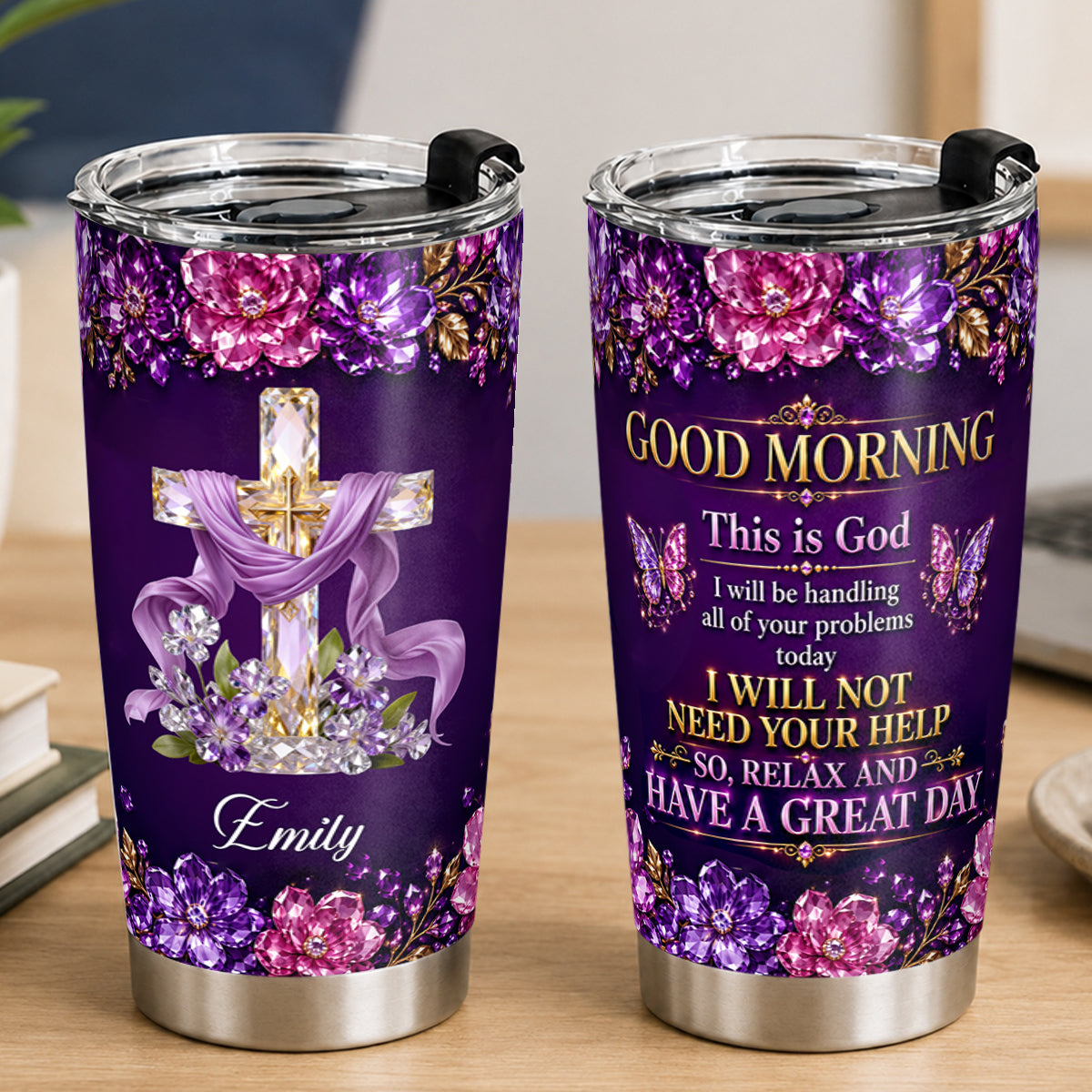 Good Morning This Is God, Gift For Women | Personalized Stainless Steel Tumbler