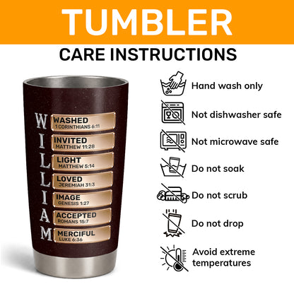 A Man Of God, Gift For Men | Personalized Stainless Steel Tumbler