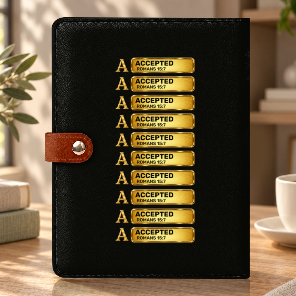 I See God Working It Out For Me, Gift For Women | Personalized Leather Notebook Cover With Pocket