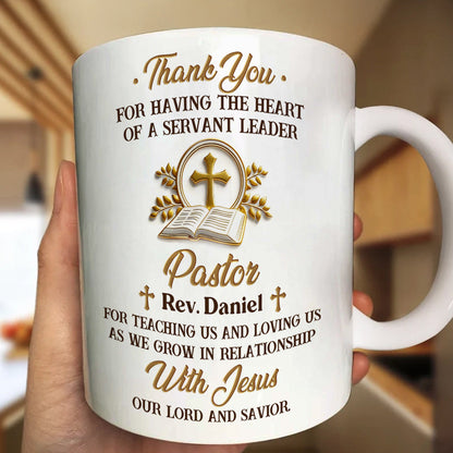 Pastor Thank You, Gift For Pastor | Personalized Ceramic Coffee Mug