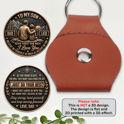 To My Son Never Forget How Much I Love You, Gift For Son From Dad | Personalized Pocket Hug