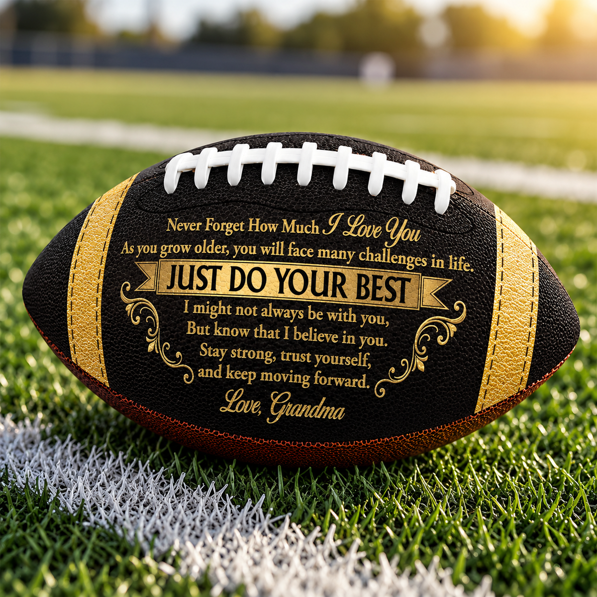 To My Grandson, Gift For Grandson | Personalized Football