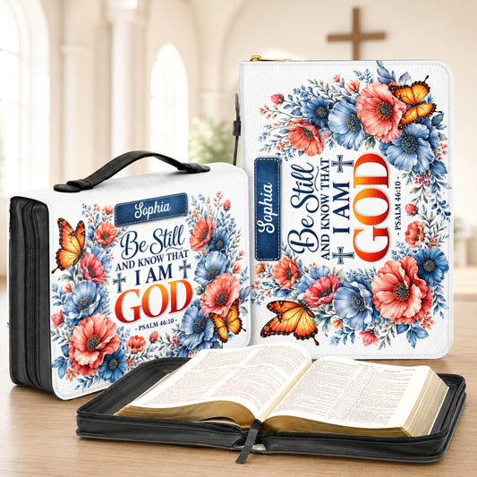Be Still And Know That I Am God, Gift For Women| Personalized Leather Bible Cover