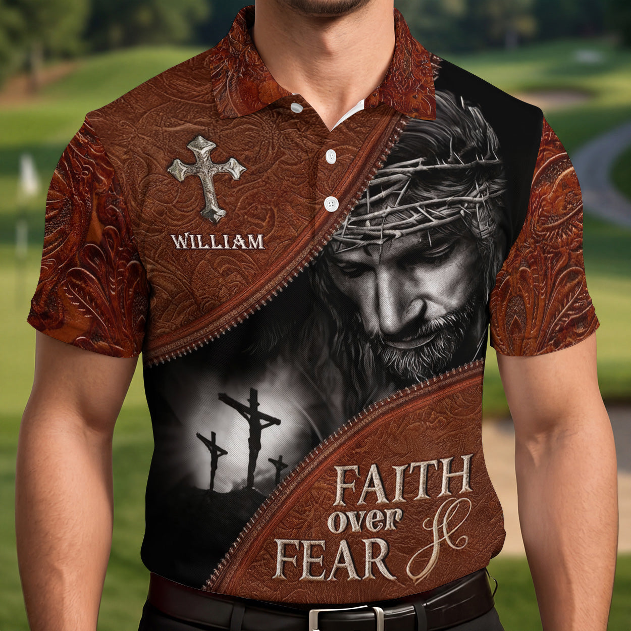 Faith Over Fear | Personalized Polo Shirt