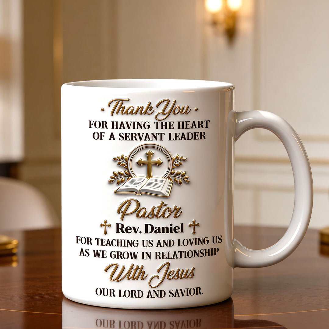 Pastor Thank You, Gift For Pastor | Personalized Ceramic Coffee Mug