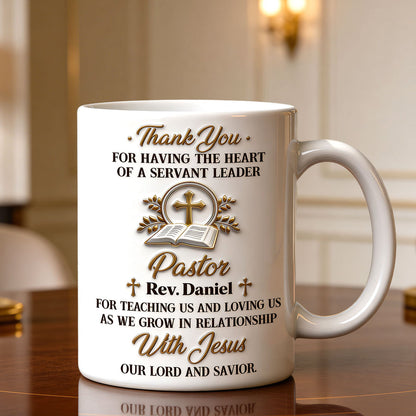 Pastor Thank You, Gift For Pastor | Personalized Ceramic Coffee Mug