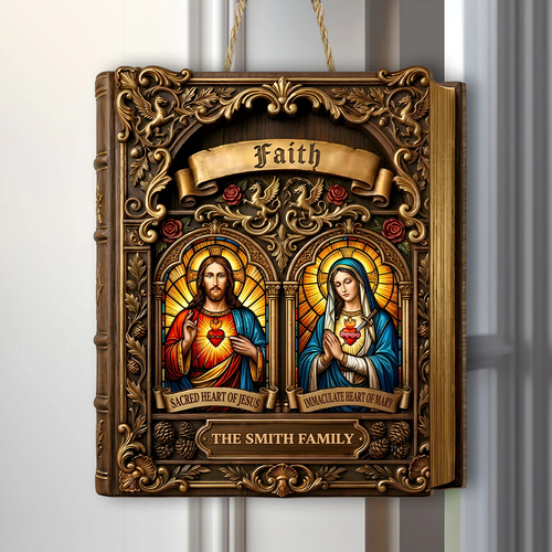 Sacred Grace - Personalized Wooden Door Sign