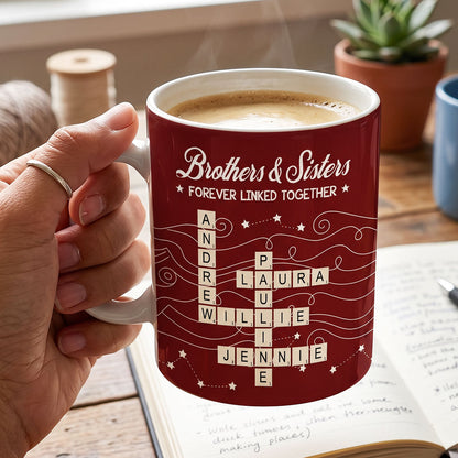 Forever Linked Together, Personalized Gift For Loved One | Personalized Ceramic Coffee Mug