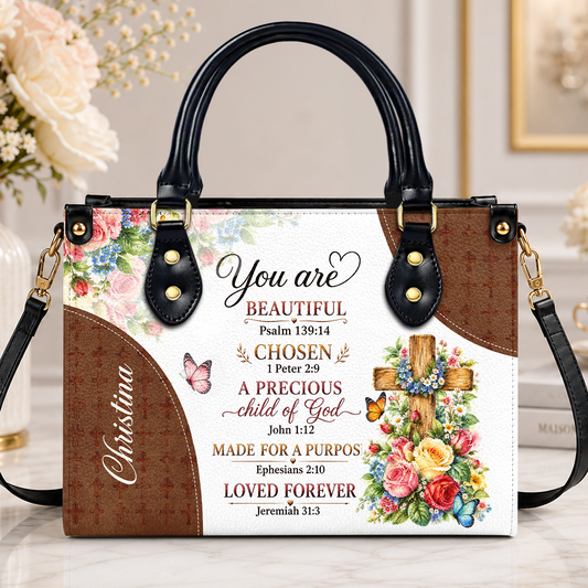 A Precious Child Of God, Gift For Women | Personalized Leather Handbag