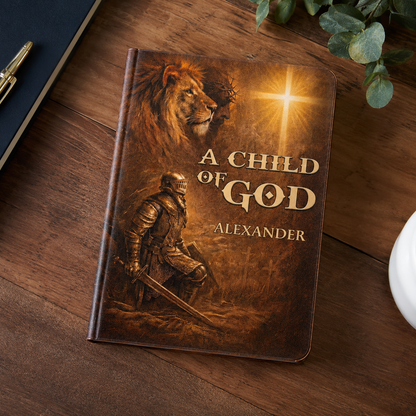 A Child Of God, Gift of Identity | Personalized Leather Cover Notebook