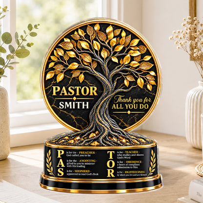 Pastor, Preacher, Teacher, Shepherd, Gift For Pastor | Personalized Custom Shaped Squared Acrylic Plaque