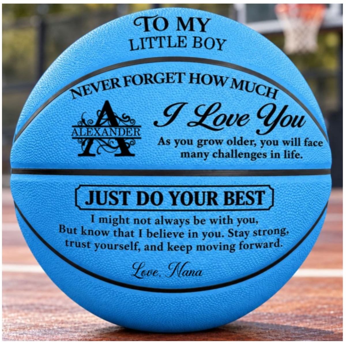 To My Grandkids Never Forget How Much I Love You, Gift For Grandkids | Personalized Basketball