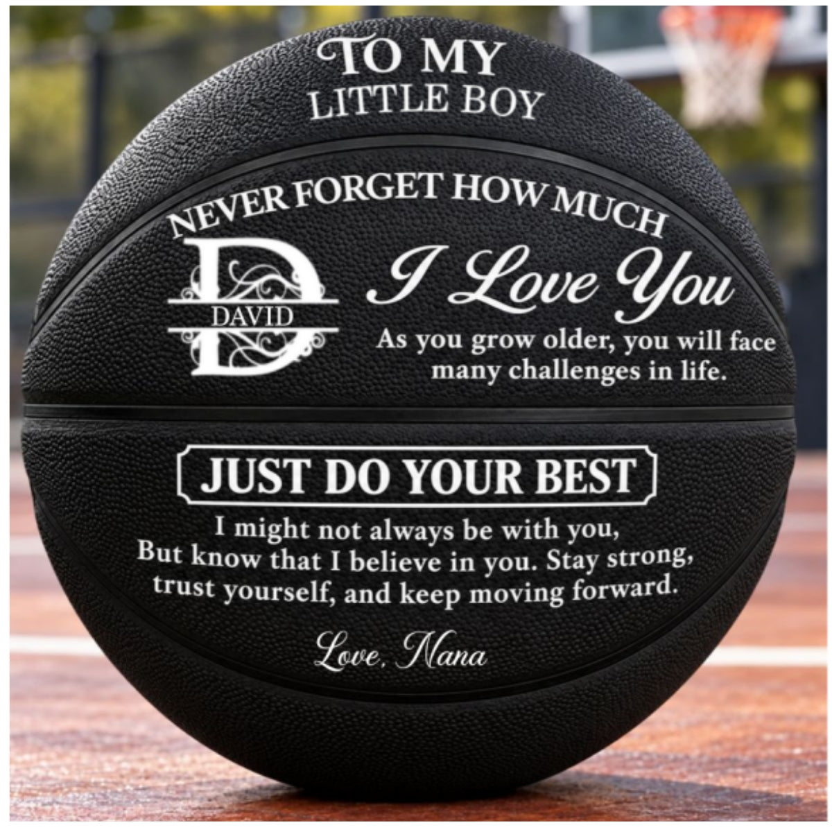 To My Grandkids Never Forget How Much I Love You, Gift For Grandkids | Personalized Basketball