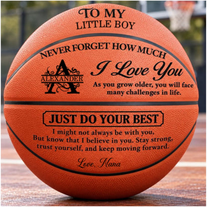 To My Grandkids Never Forget How Much I Love You, Gift For Grandkids | Personalized Basketball