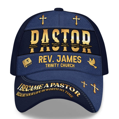 I Became A Pastor | Personalized Classic Cap