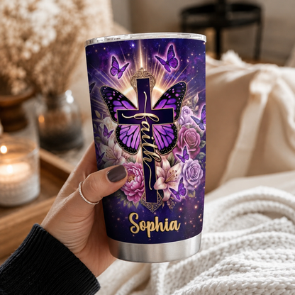 I Can Do All Things Through Christ, Philippians 4:13 | Personalized Stainless Steel Tumbler