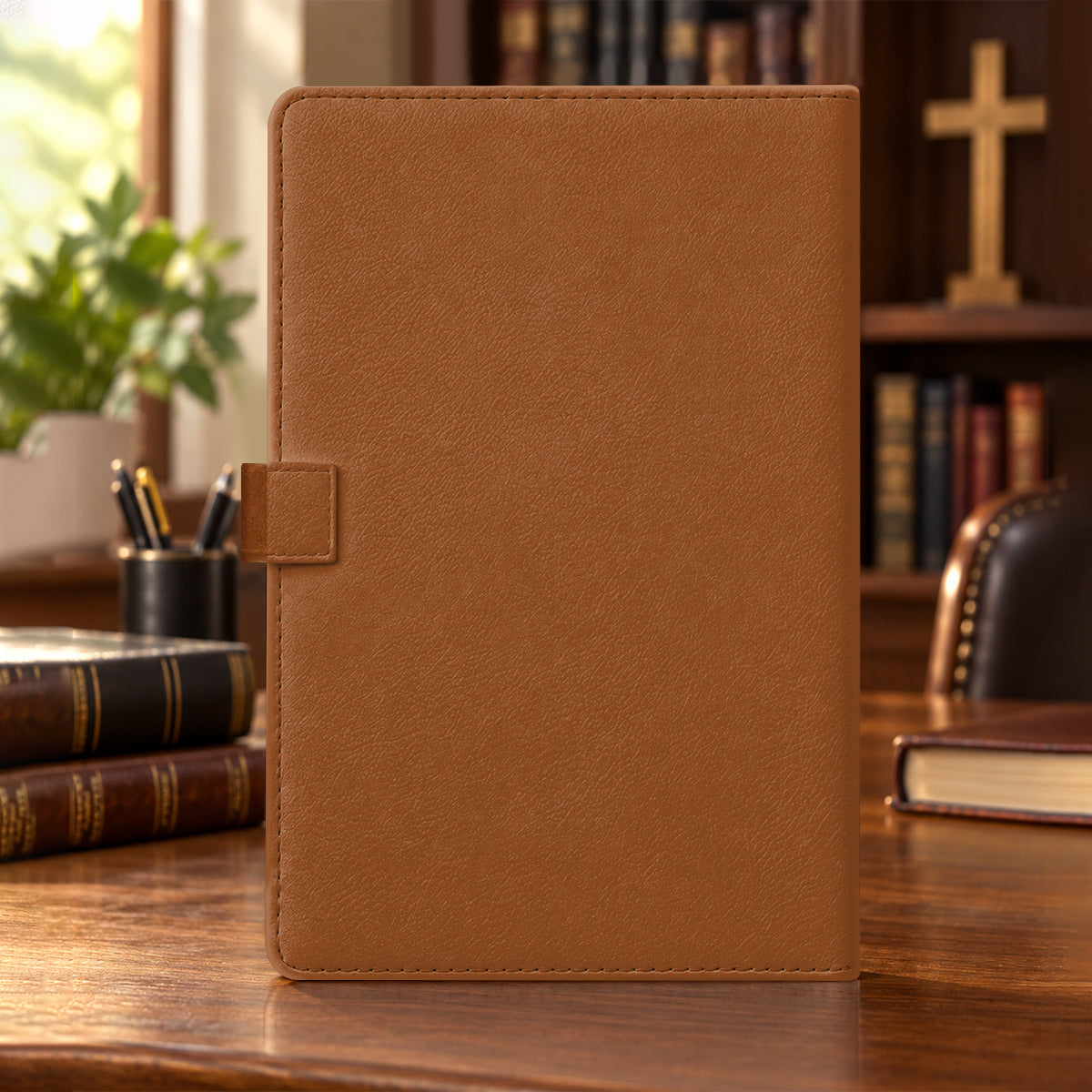 To My Sister In Christ, Gift For Sister | Personalized Leather Notebook & Pen Set