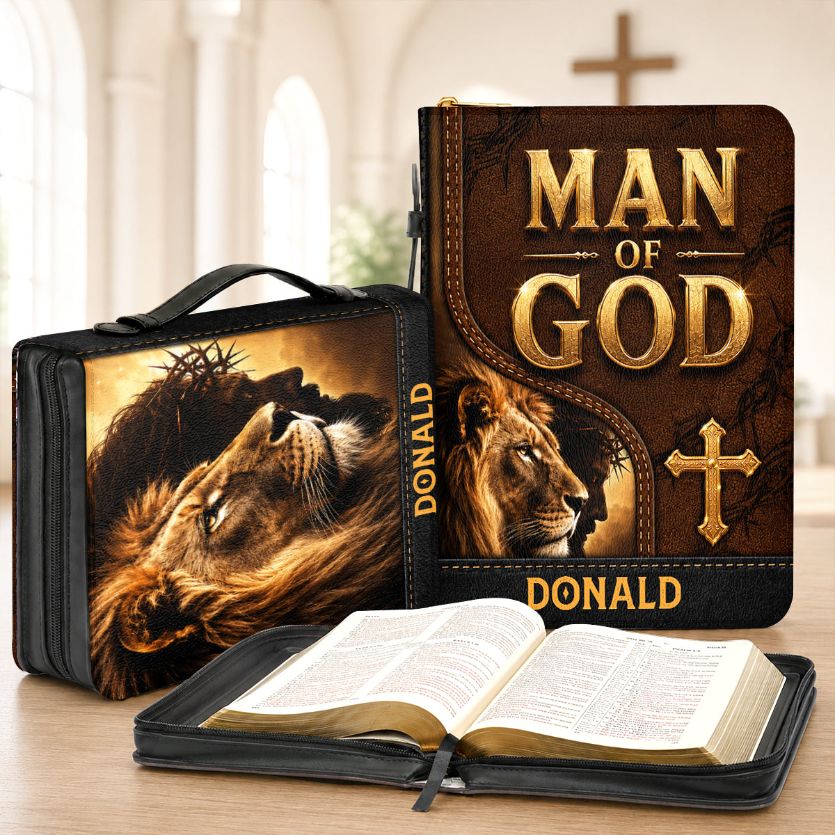 Man Of God, Gift For Men | Personalized Bible Cover 