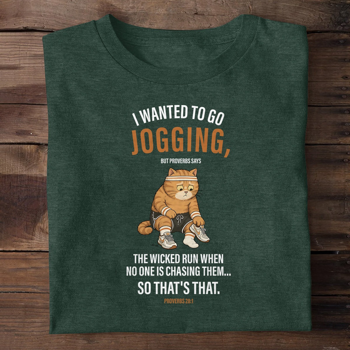 The Wicked Run When No One Is Chasing Them — Proverbs 28:1, Christian Gift | 2D Unisex T-shirt