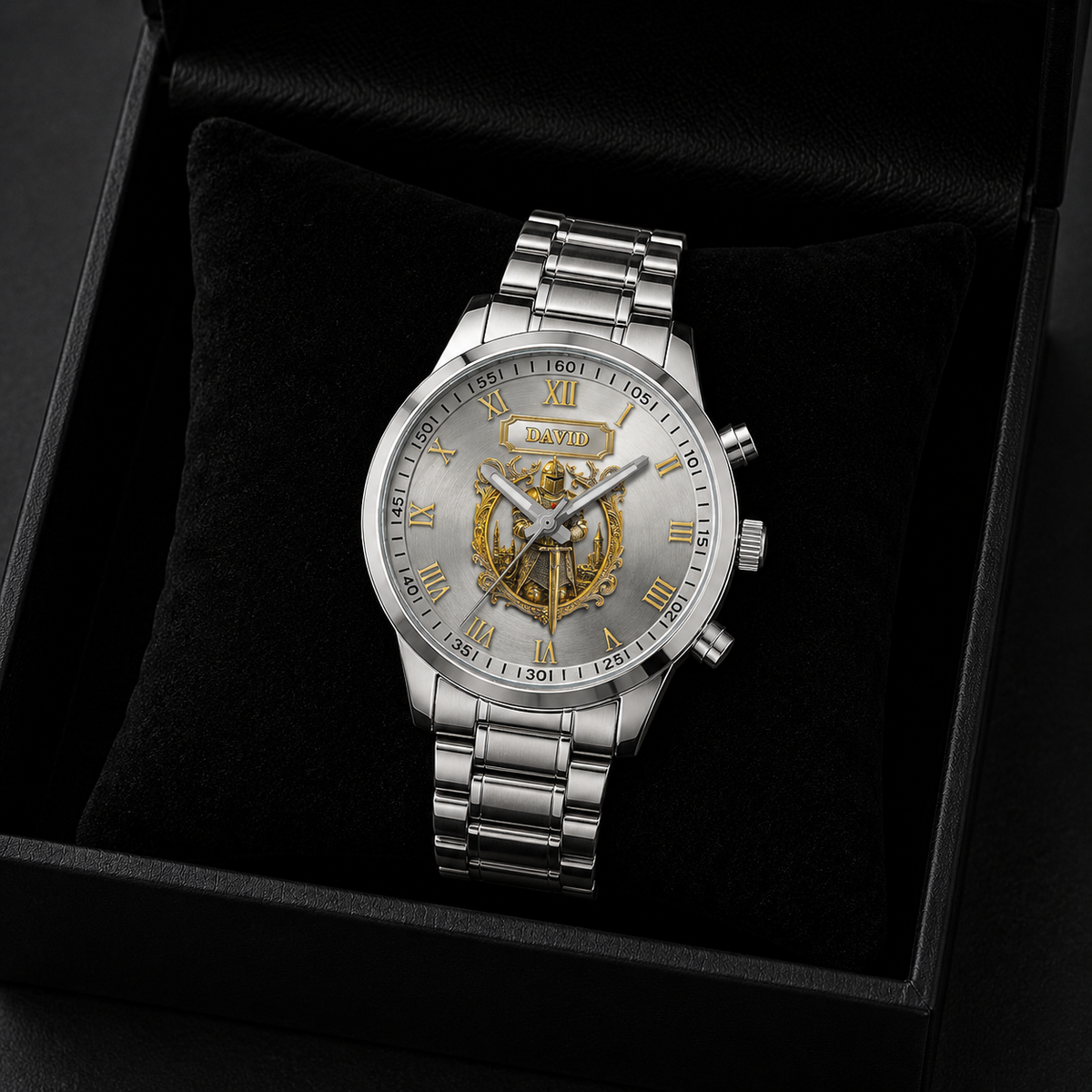 Knight Of God, Gift of Valor | Personalized Men's Wrist Watch