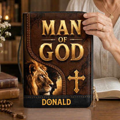 Man Of God, Gift For Men | Personalized Bible Cover 
