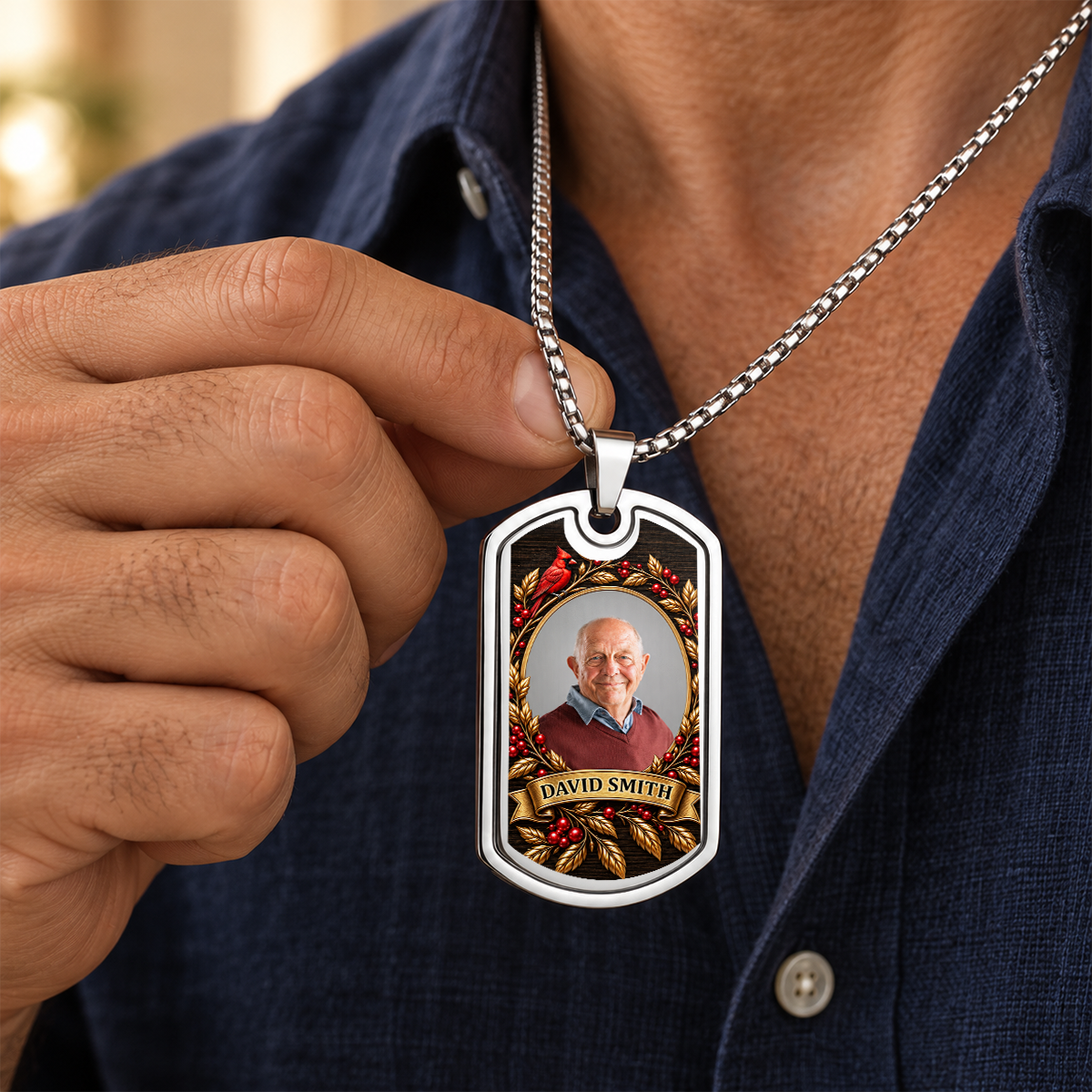 The Moment Your Heart Stopped, Human Memorial Gift | Personalized Dog Tag Necklace