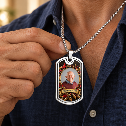 The Moment Your Heart Stopped, Human Memorial Gift | Personalized Dog Tag Necklace