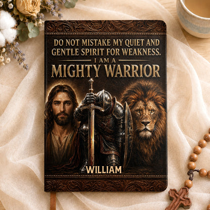 Do Not Mistake My Quiet And Gentle, Gift For Husband  | Personalized Leather Cover Notebook