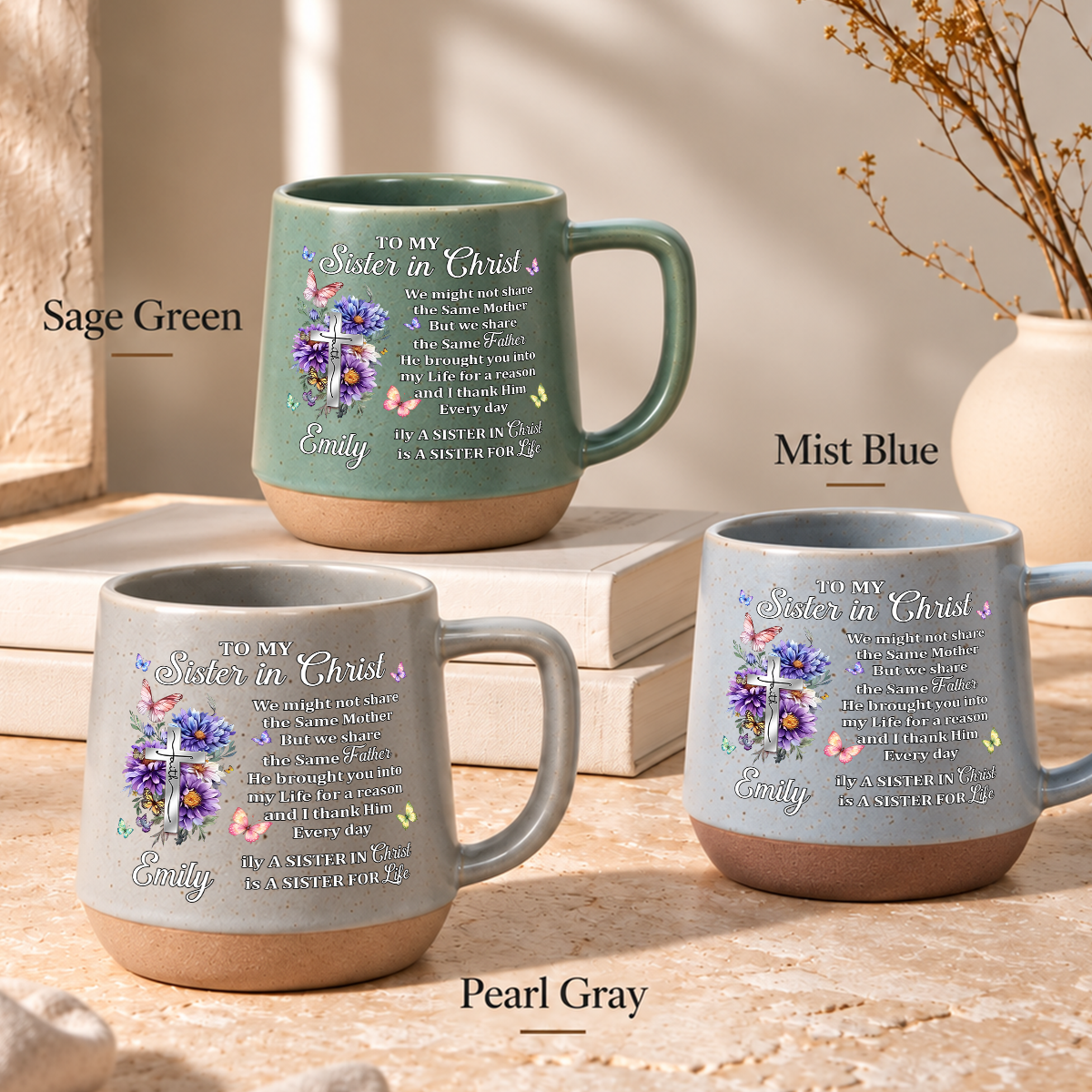 To My Sister In Christ, Gift For Sister | Personaliezd 12OZ Conical Coffee Mug