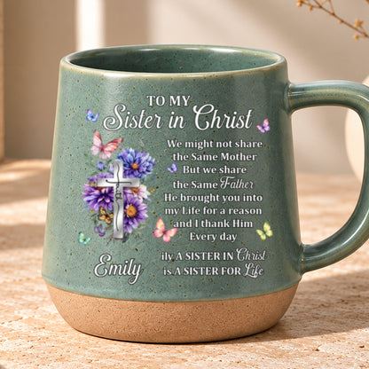 To My Sister In Christ, Gift For Sister | Personaliezd 12OZ Conical Coffee Mug