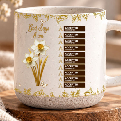 God Says You Are, Gift For Women | Personalized Pottery Mug