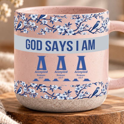 God Says I Am, Personalized Gift For Loved One | Personalized Pottery Mug