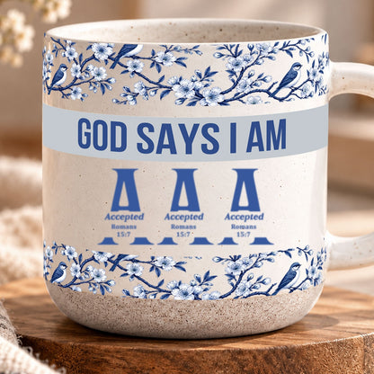 God Says I Am, Personalized Gift For Loved One | Personalized Pottery Mug