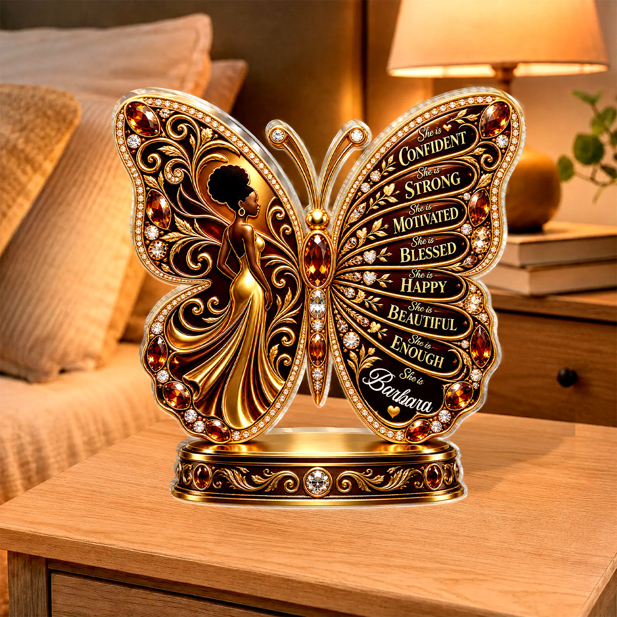 She Is Blessed, Gift For Her | Personalized Custom Shaped Acrylic Plaque